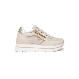 SNEAKERS NEROGIARDINI DONNA PELLE MILK ZIP E409831D/710