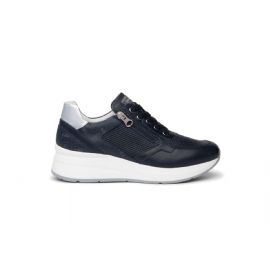 SNEAKERS NEROGIARDINI DONNA PELLE BLU ZIP E409840D/200