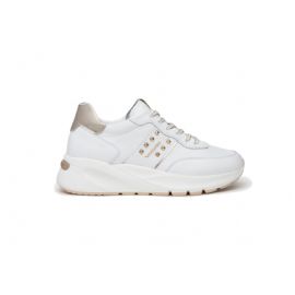 SNEAKERS NEROGIARDINI DONNA PELLE TESSUTO BIANCO E409853D/707