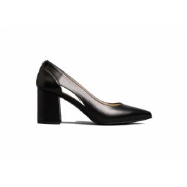 DECOLLETE' NEROGIARDINI DONNA PELLE NERO TACCO 7,5CM E409430D/100