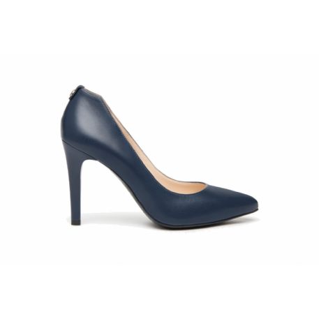 DECOLLETE' NEROGIARDINI DONNA PELLE BLU TACCO 9,5CM E413500DE/200