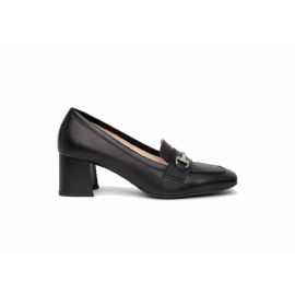 MOCASSINI CON TACCO NEROGIARDINI DONNA IN PELLE NERO TACCO 5,5CM E409471D/100