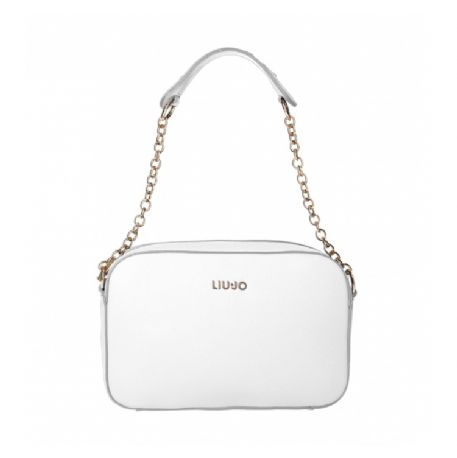 BORSA LIU JO DONNA TRACOLLA WHITE CON LOGO 22X7X16CM  AA4093 E0037 01065