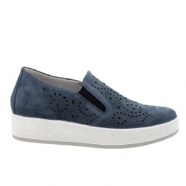 SNEAKERS SLIP-ON IGI&CO DONNA SCAMOSCIATO/TESSUTO BLU 5657311