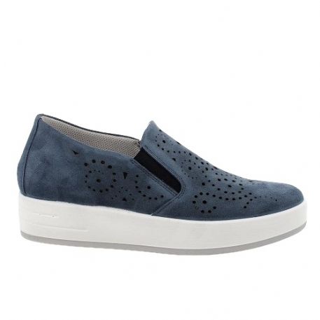 SNEAKERS SLIP-ON IGI&CO DONNA SCAMOSCIATO/TESSUTO BLU 5657311