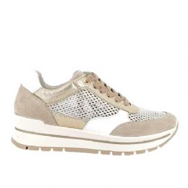 SNEAKERS IGI&CO DONNA PELLE LAMINATA/TESSUTO BEIGE 5662211