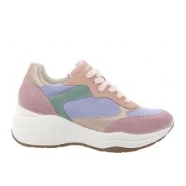 SNEAKERS IGI&CO DONNA SCAMOSCIATO/SINTETICO LAMINATA CHIFFON INDACO CON ZEPPA 5664822