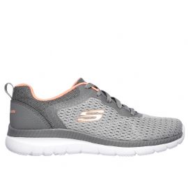 SNEAKERS SKECHERS DONNA BOUNTIFUL - QUICK PATH GRIGIO/CORALLO 12607 GYCL