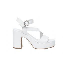 SANDALI CON TACCO NEROGIARDINI DONNA LOIRA BIANCO PU.MOENA TACCO 10,5CM E410400D/707