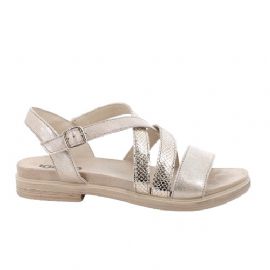 SANDALI  IGI&CO DONNA IN PELLE SABBIA/PLATINO 5670011