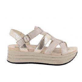 SANDALO CON ZEPPA IGI&CO DONNA PELLE NAPPA CHAMPAGNE 5678944