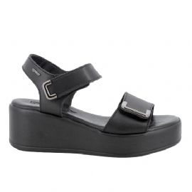 SANDALO CON ZEPPA IGI&CO DONNA PELLE SINTETICA NERO 5687300