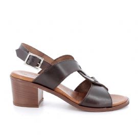 SANDALI CON TACCO IGI&CO DONNA PELLE SINTETICA MARRONE SCURO TACCO 5,7CM 5689200