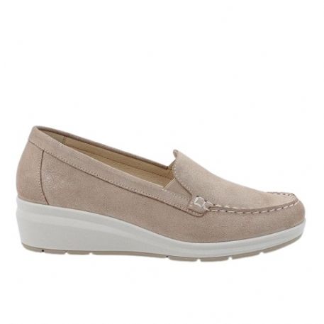 MOCASSINO ENVAL SOFT DONNA SCAM.BRINATO PLATINO 5754522
