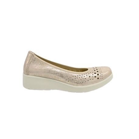 BALLERINE CON ZEPPA  ENVAL SOFT DONNA CAPRA.LAM.RAMIE PLATINO 5756533