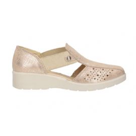 SANDALO CON ZEPPA ENVAL SOFT DONNA CAPRA.LAM.RAMIE PLATINO 5756633