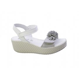 SANDALO CON ZEPPA ENVAL SOFT DONNA  CAPRA MET PARKE BIANCO/ARGENTO 5783822