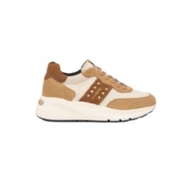 SNEAKERS NEROGIARDINI DONNA VELOUR AMBRA VELVET MILK  SIERRA MALTO T.BRILL PLATINO I411524D/424