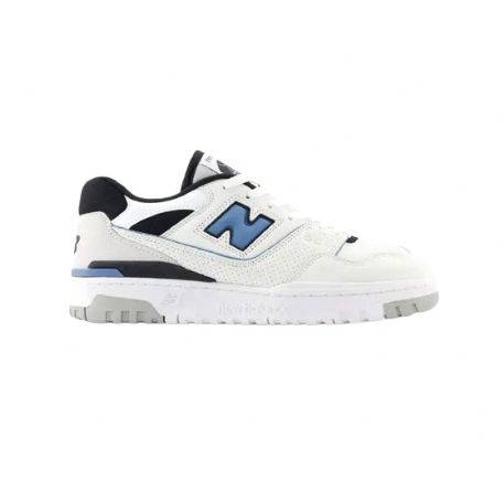 SNEAKERS NEW BALANCE 550 UOMO TIER 2 WHITE BLACK BLUE LIFESTYLE BB550ESF