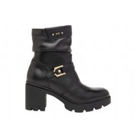 STIVALETTO NEROGIARDINI DONNA IN PELLE SAUVAGE NERO TR CARPEGNA TACCO 7CM I411904D/100