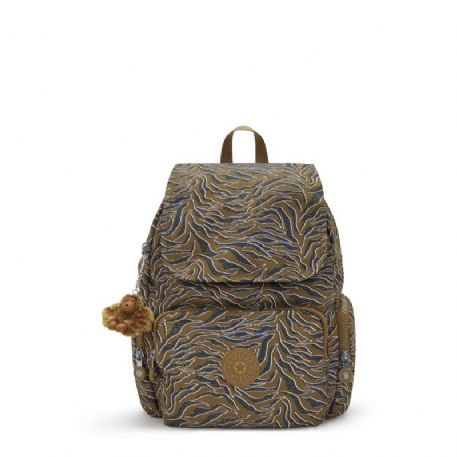 ZAINO KIPLING DONNA CITY ZIP S UNDERSEA LEAVES 33,5X19X27CM KPKI63451PR1