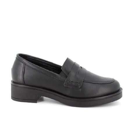 MOCASSINI IGI&CO DONNA IN PELLE NERO LAMINATO ELASTICO 6650300