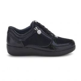 SNEAKERS STONEFLY DONNA PASEO IV 42 VELOUR/S. PATENT/NAPPA LTH BLACK VELOUR/SYNTHETIC PATENT LEATHEtR 221698 000