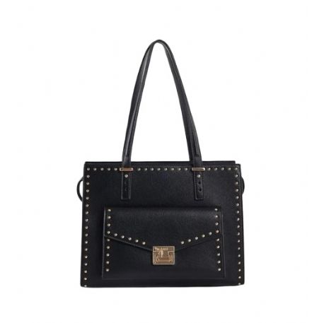 BORSA GAUDì DONNA SHOPPING BAG NERA CON BORCHIE 34X25X12CM V4AI-11780_V0001