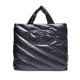 BORSA LIU JO DONNA SHOPPING BAG GLOSSY MATELASSE' ANTRACITE 36X14X44CM AF4139 E0022 04020