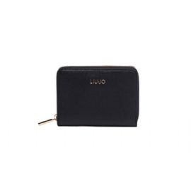 PORTAFOGLIO LIU JO  ECS M ZIP AROUND BLACK 12X2X10CM AF4025 E0037 22222