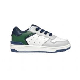 SNEAKERS GEOX BAMBINO J WASHIBA B - GEOBUCK+TESSUTO  WHITE/LT JEANS 28>35 J45LQB 05411 C1ZA4/B