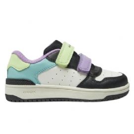 SNEAKERS GEOX BAMBINA J WASHIBA B - VIT.SINT. BLACK/MULTICOLOR TG:27 J45HXB 000BC C9240/A