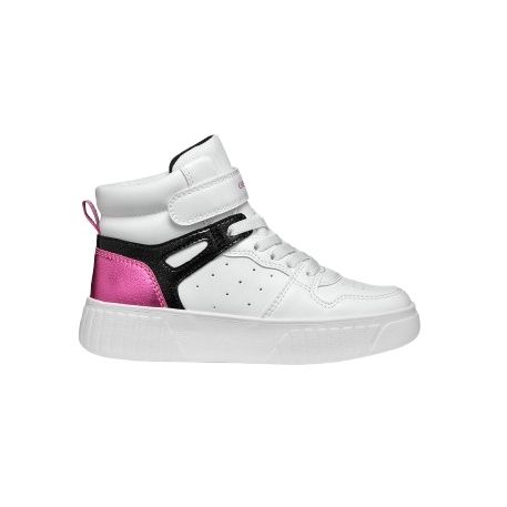 SNEAKERS GEOX BAMBINA  J MIKIROSHI B - VI.SIN+VER.GLI WHITE/DK FUCHSIA 36>39 J46DVB 0BCKC C1Z8D/B