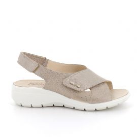SANDALO CON ZEPPA  ENVAL SOFT DONNA SCAMOSC.FEDE CHAMPAGNE 7776933