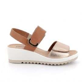 SANDALO CON ZEPPA  ENVAL SOFT DONNA  FIO.BO.OME/NAPP CHAMPAGNE/BEIGE 7778822