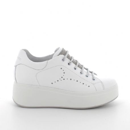 SNEAKERS IGI&CO DONNA NAPPA SOFT BIANCO/ARGENTO 7657300