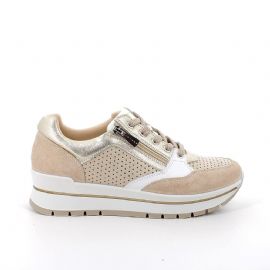 SNEAKERS IGI&CO DONNA SCAM/VIT.LAM.FO AVORIO/PLATINO 7660733