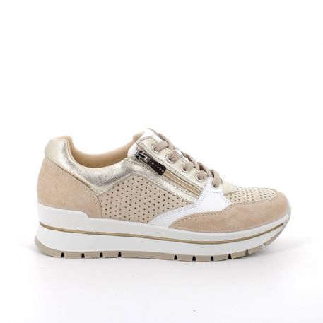 SNEAKERS IGI&CO DONNA SCAM/VIT.LAM.FO AVORIO/PLATINO 7660733