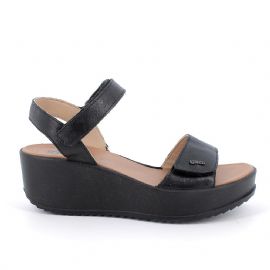 SANDALO CON ZEPPA IGI&CO CAPRA TAMPONATA NERO 7665600