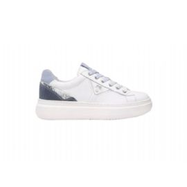 SNEAKERS NEROGIARDINI DONNA CILE BIANCO VELOUR AVIO BLADE ARGENTO VELOUR FIORDALISO E513040D/707