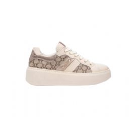 SNEAKERS NEROGIARDINI DONNA DOLLARINO BEIGE T.GIOVE ECRU/T.MORO  ETOILE LEO PU.GUATEMALA E513080D/412