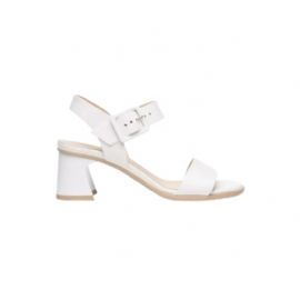 SANDALO CON TACCO NEROGIARDINI DONNA NAPPA PANDORA BIANCO TR LIERNA  NATURALE TACCO 5CM E513240D/707