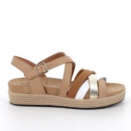 SANDALI IGI&CO DONNA NAPPA SOFT  BISCOTTO/CUOIO 7669900