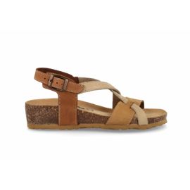 SANDALO BIONATURA DONNA 12 A 826 IMB NABUK MULTI TORTORA 12A826-IM-NABMTO