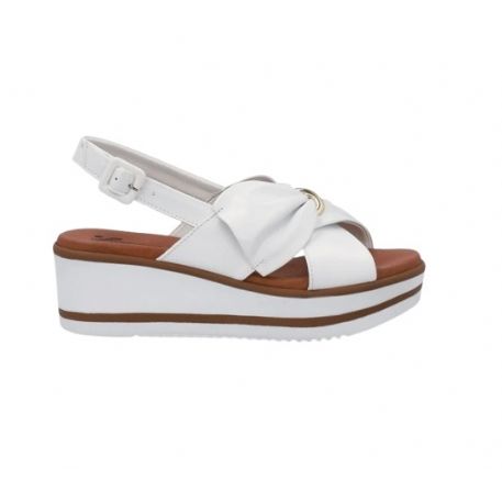 SANDALO CON ZEPPA SUSIMODA DONNA PELLE NAPPA BIANCO 2308 BIANCO