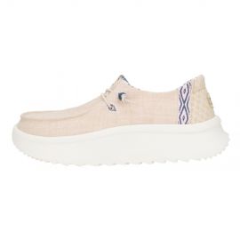 MOCASSINO HEY DUDE DONNA WENDY PEAK CHAMBRAY WOVEN W TAN SLIP-ON HD.41946/265