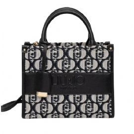 BORSA  LIU JO DONNA PICCOLA CON CHARM JACQUARD BLACK  19X9X14CM AA5192 T3342 22222