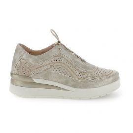 SNEAKERS STONEFLY DONNA CREAM 38 S. LAMINATED/VELOUR GOAT BROWN 221039 007