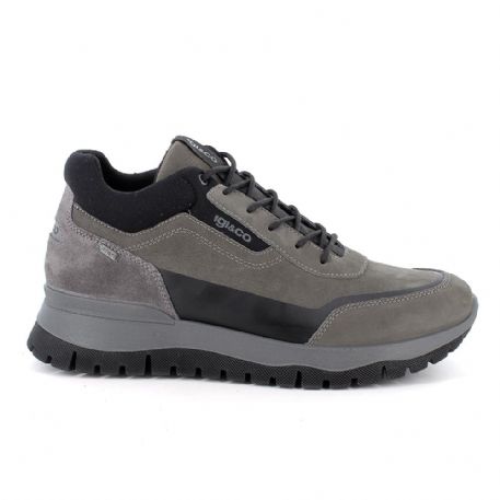 SNEAKERS IGI&CO UOMO  NABUK GUM GRIGIO SCURO 8642011
