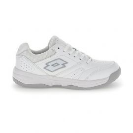 SNEAKERS DONNA LOTTO NEXT COURT LOGO AMF XX W ALL WHITE/SILVER METAL 2 BOX WOMAN E 220655 1GN